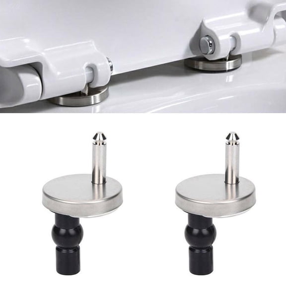 Pritane 2 PCS Toilet Seat Hinges Top Close Soft Release Quick Fitting Heavy Duty Hinge Pair Hinge