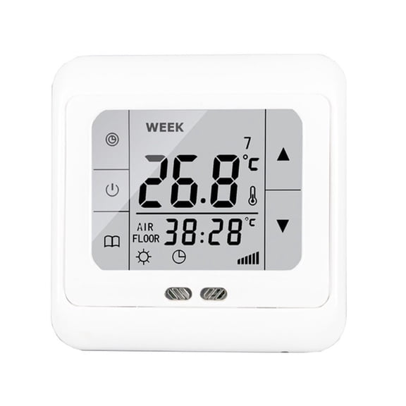 Pritane 250V Ac/25A Digital Thermostat Touchscreen Underfloor Heating Room Controller Floor Sensor