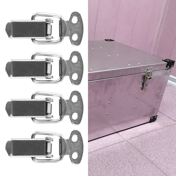 Pritane 4 PCS Stainless Steel Toggle Latches Cabinet Boxes Spring Loaded Latch Catch Toggle Clamp