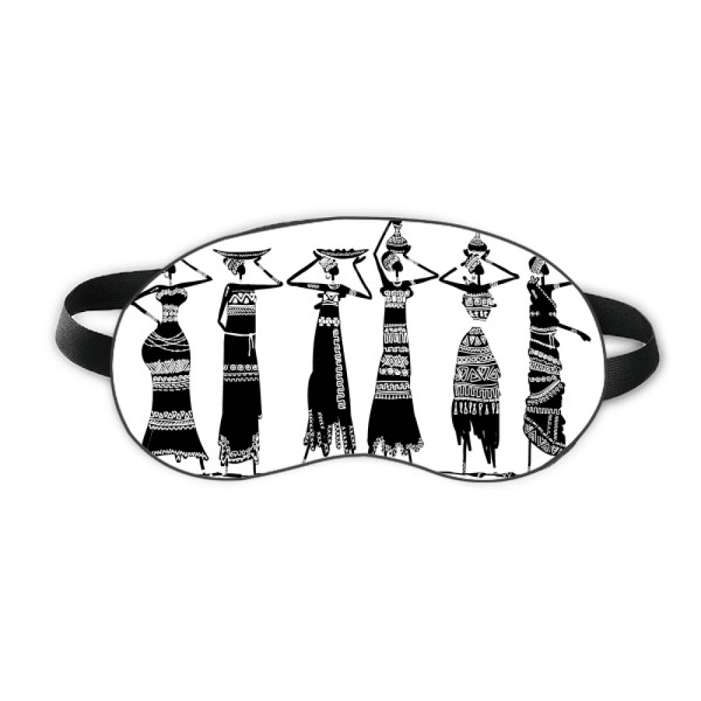 Pritive Africa Dresses Aboriginal Black Totems Sleep Eye Shield Soft Night Blindfold Shade Cover