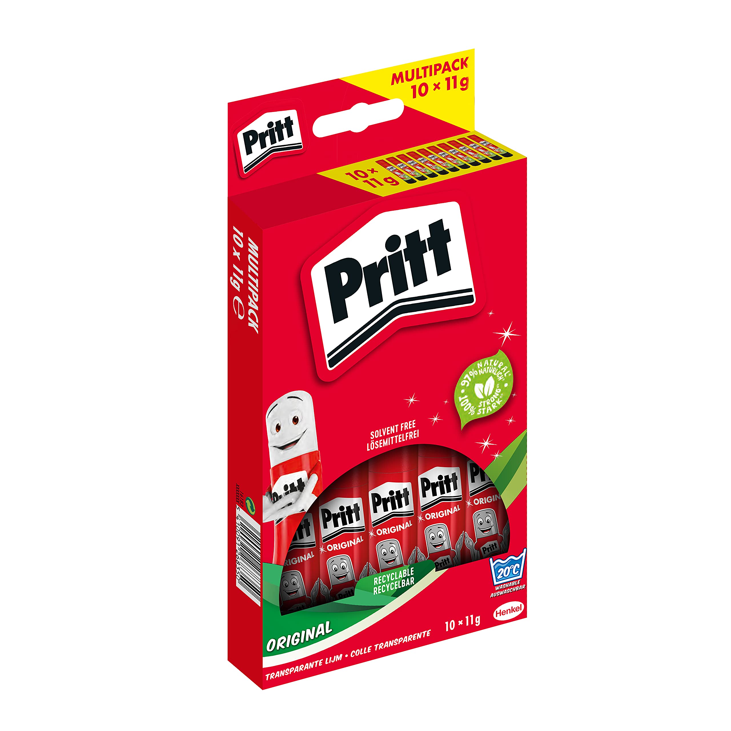 Pritt 1445027 11 g Glue Stick (Pack of 10) 10 Gramm