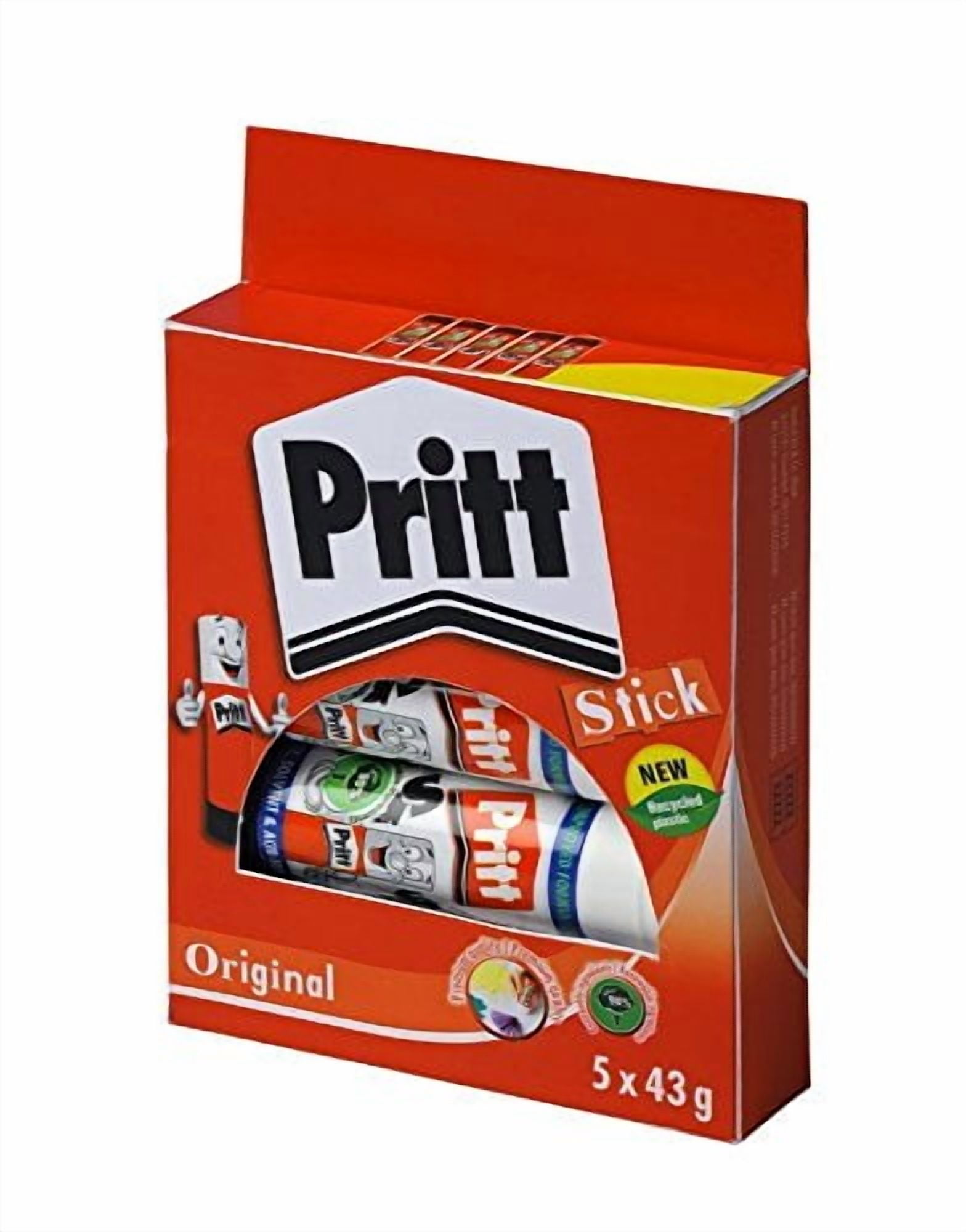 Pritt Solid Washable Non-Toxic Stick Glue, 43 G - Large, Pack Of 15