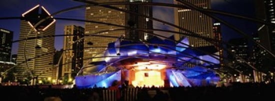 Pritzker Pavilion Millennium Park Chicago Illinois USA Canvas Art - Panoramic Images (36 x 13)