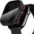 thumbnail image 1 of Privacy Apple Watch Case for Apple Watch Series 9/8/7 45mm, Privacy Tempered Glass Screen Protector，[Anti-Peeping] Full Coverage Durable PC Hard Cover Bumper for iWatch Series-Black, 1 of 7