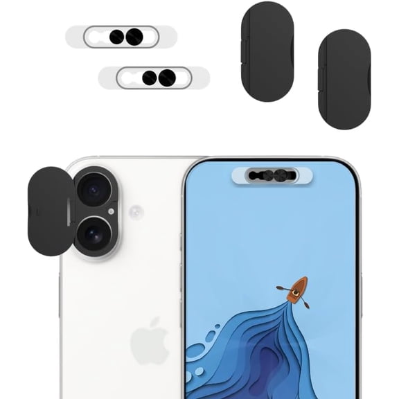 for Privacy Camera Cover Compatible for iPhone 17/16/16Plus with 2 Front Camera Privacy Cover,Face Recognition On/Off, Camera Lens Protector Protect Privacy and Security (2 Pack)