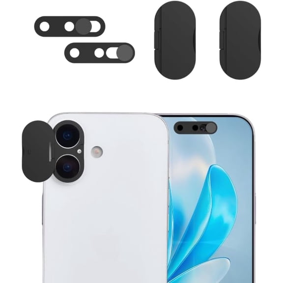 Privacy Camera Cover Compatible for iPhone 17 with 2 Front Camera Privacy Cover, Anti-Spy Camera Cover,Camera Lens Protector Protect Privacy and Security(2 Pack)