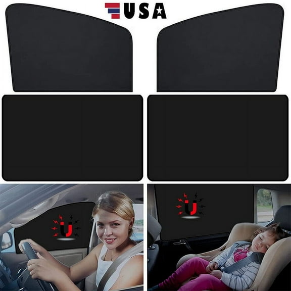 Privacy Car Window Sun Shades Magnetic Blackout Car Window Covers Car Curtains Covers Automotive Window Sunshades for Sleeping Family Baby Kids