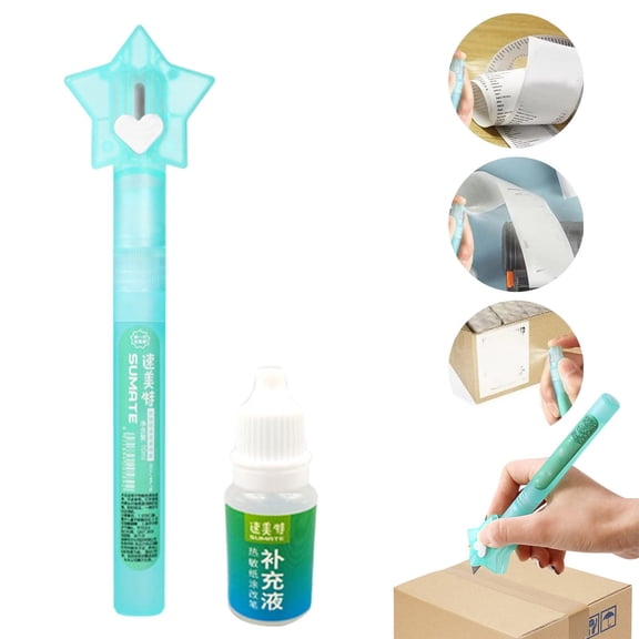 Privacy Cover Spray, Privacy Spray, Thermal Paper Privacy Eraser, Portable Privacy Information Coverage Fluid Liquid, Thermal Paper Correction Fluid Sprays（Magic Star）