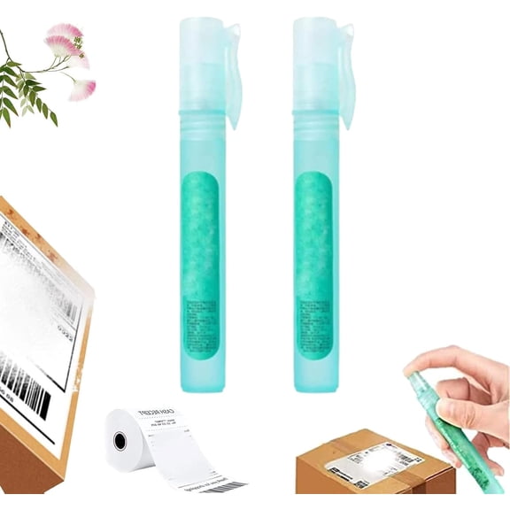 Privacy Cover Spray, Thermal Sensitive Paper Correction Spray, Portable Privacy Information Coverage Fluid Liquid, Thermal Paper Privacy Eraser, for Documents, Labels, Packages,10ml (2pcs)