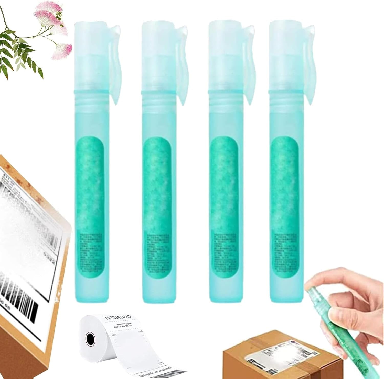 Privacy Cover Spray, Thermal Sensitive Paper Correction Spray, Portable Privacy Information Coverage Fluid Liquid, Thermal Paper Privacy Eraser, for Documents, Labels, Packages,10ml (2pcs)