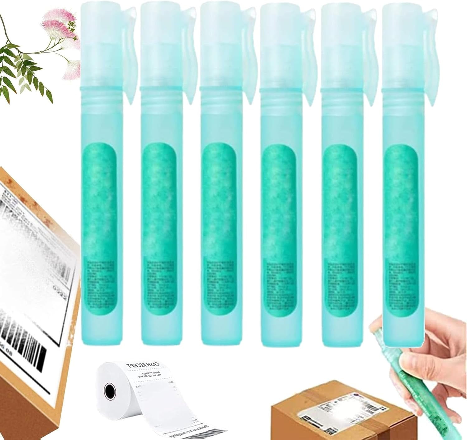 Privacy Cover Spray, Thermal Sensitive Paper Correction Spray, Portable Privacy Information Coverage Fluid Liquid, Thermal Paper Privacy Eraser, for Documents, Labels, Packages,10ml (2pcs)