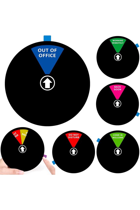 Privacy Door Sign,Do Not Disturb/Come in Welcome/Out of Office/In a Meeting/Back Soon/Working Remotely Sign,Office Door Signs for Office Conference Studio Office(6inch,Black)