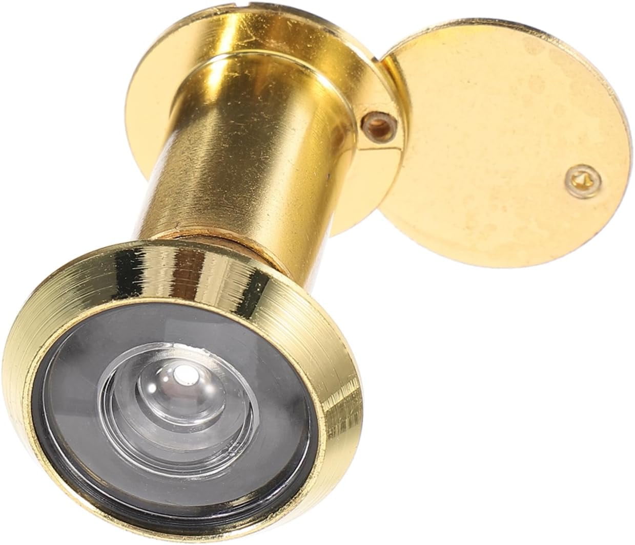 Door Viewer With Privacy Screen, 200 Wide Angle Optical Glass Lenses, Drill Hole Diameter 16 Mm, Brass Spy, Includes Drill, Brass Construction, Suitable For Door Thicknesses Of 35-60 Mm, Safety
