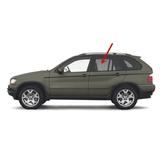 Privacy Driver Left Side Rear Door Window Door Glass Compatible with BMW X3 2004-2010 Models