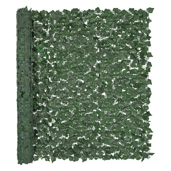 Privacy Fence 59x98in, Artificial Green Wall Screen, Faux Hedge for Outdoor Garden, Balcony Decor, Strengthened Joint Vine Leaf Privacy