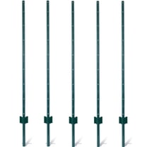 Privacy Fence Fence Posts 5Feet - 5Pack, Heavy Duty Metal Fence Post with U-Channel, Steel Fence U-Post for Holding Garden Wire Fence, Corner Anchor Posts etc.,Outdoor Fence