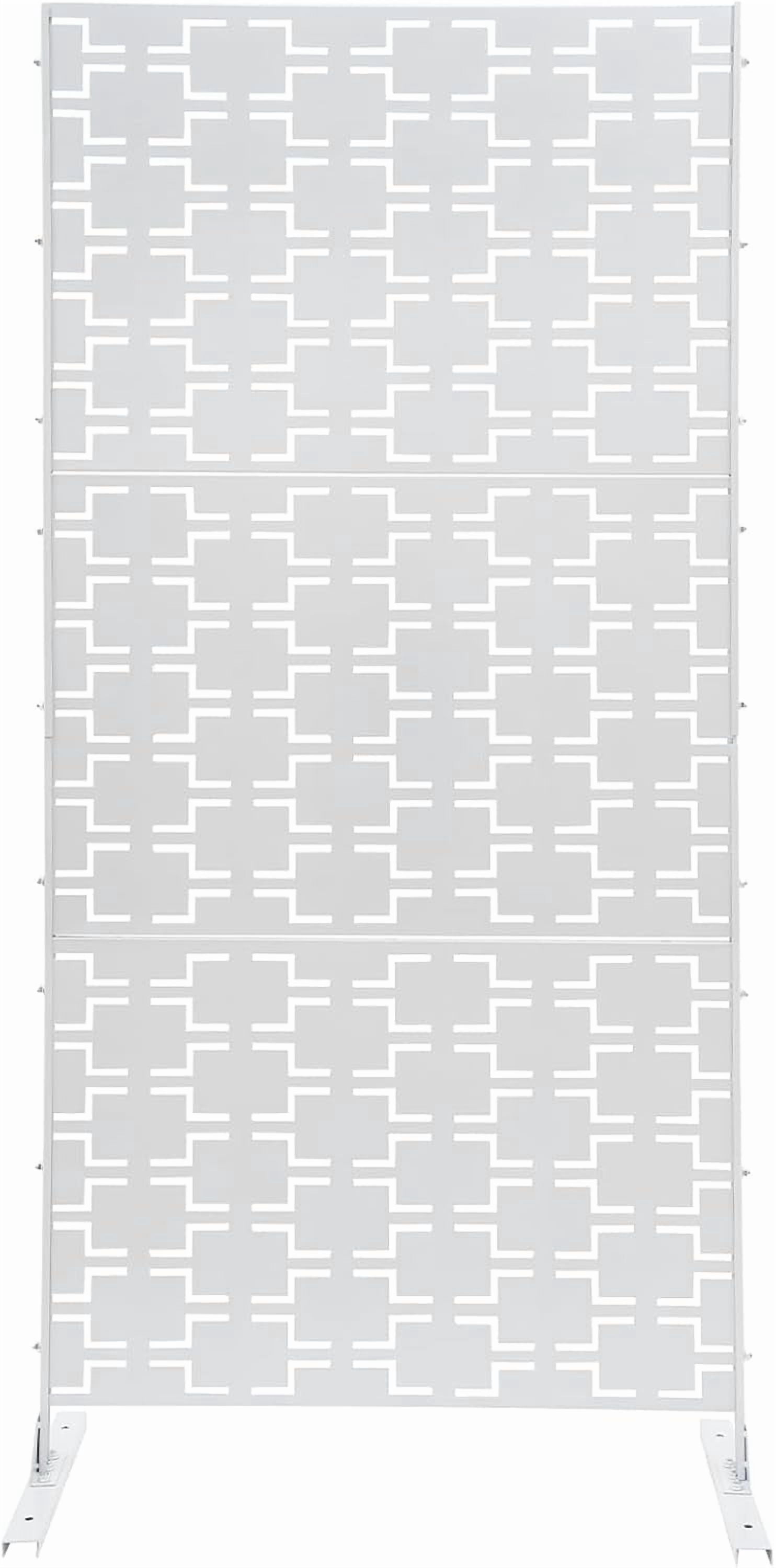 Privacy Fence Panels, W3*H6.2ft Metal Outdoor Privacy Screen ... - Rect Decorative Screen