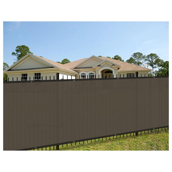 4FT x 30' Brown Privacy Fence Screens, Heavy Duty, Outdoor, 150 GSM