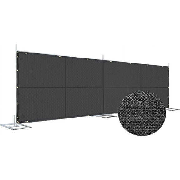 Privacy Fence Screen - 6ft x 25ft - 85% Blockage - Premium Weather Resistant Privacy Screen with Reinforced Hems and Grommets for  and Residential Outdoor Spaces - Black
