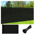 Privacy Fence Screen 6ft x 50ft Black Heavy Duty Windscreen Fencing