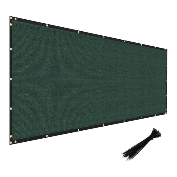 Privacy Fence Screen Heavy Duty Windscreen Fencing Mesh Fabric Shade Net Cover with Brass Grommtes for Outdoor Wall Garden Yard Pool Deck, 6'x34' Green