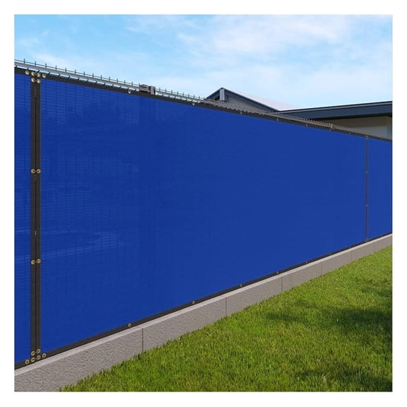 Privacy Fence Screen Heavy Duty Windscreen Fencing Mesh Fabric Shade Net Cover with Brass Grommtes for Outdoor Wall Garden Yard Pool Deck, 6'x36' Blue