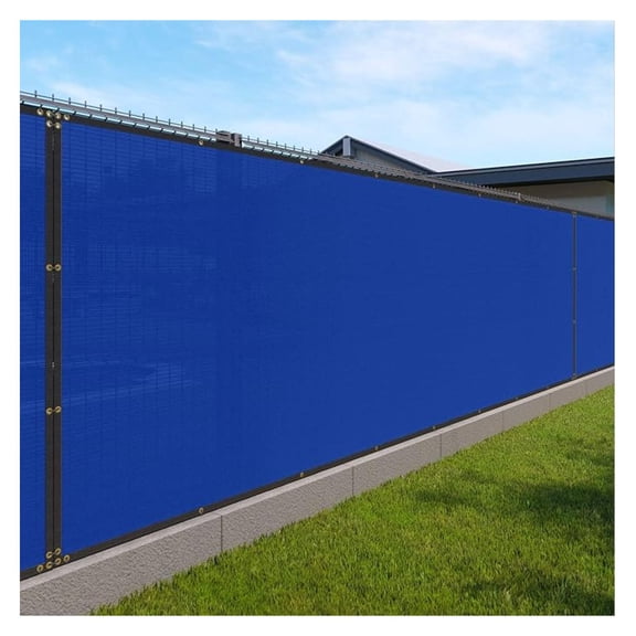 Privacy Fence Screen Heavy Duty Windscreen Fencing Mesh Fabric Shade Net Cover with Brass Grommtes for Outdoor Wall Garden Yard Pool Deck, 6'x36' Blue