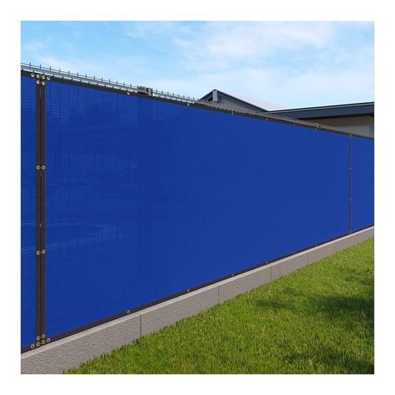 Privacy Fence Screen Heavy Duty Windscreen Fencing Mesh Fabric Shade Net Cover with Brass Grommtes for Outdoor Wall Garden Yard Pool Deck, 6'x46' Blue
