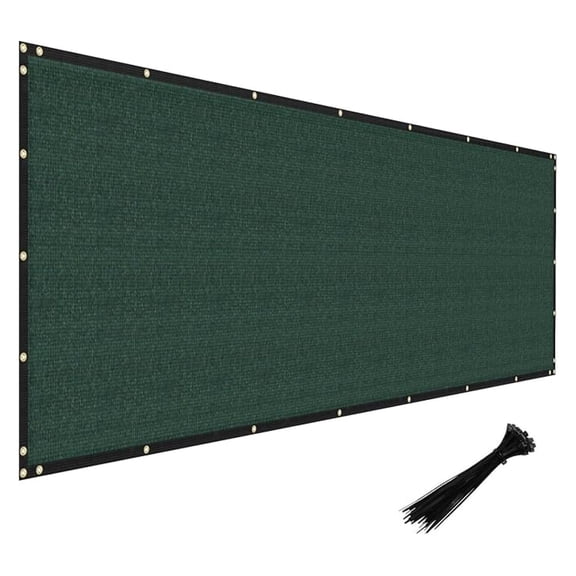Privacy Fence Screen Heavy Duty Windscreen Fencing Mesh Fabric Shade Net Cover with Brass Grommtes for Outdoor Wall Garden Yard Pool Deck, 6'x54' Green