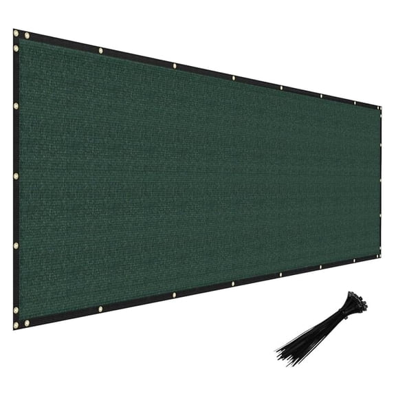 Privacy Fence Screen Heavy Duty Windscreen Fencing Mesh Fabric Shade Net Cover with Brass Grommtes for Outdoor Wall Garden Yard Pool Deck, 6'x76' Green