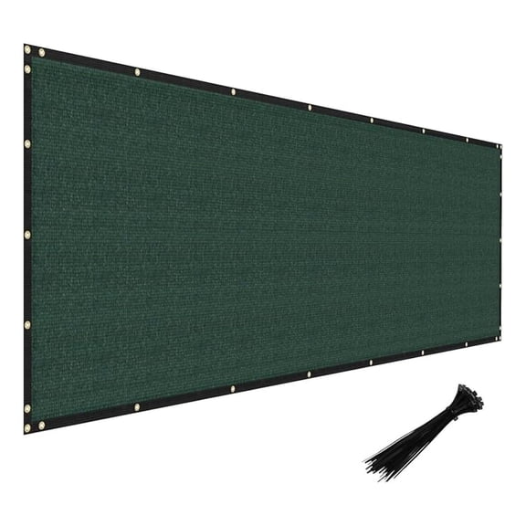 Privacy Fence Screen Heavy Duty Windscreen Fencing Mesh Fabric Shade Net Cover with Brass Grommtes for Outdoor Wall Garden Yard Pool Deck, 6'x80' Green