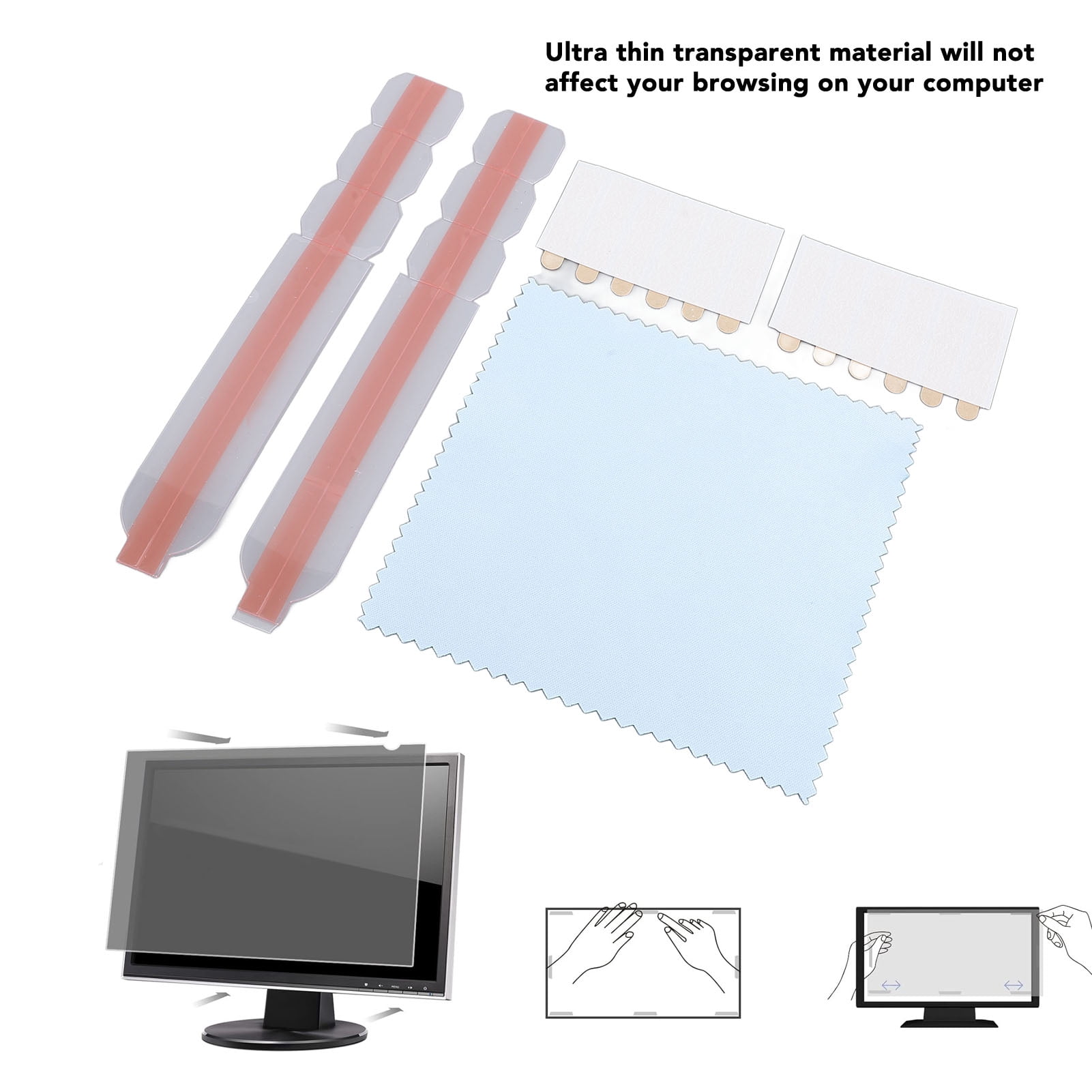 Privacy Filter Adhesive Strips & Slide Mount Tabs - Secure Your Screen ...