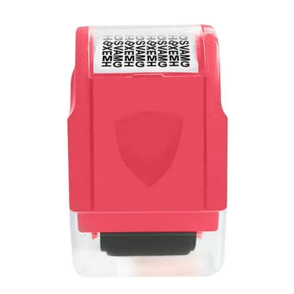 Privacy ID Roller Stamp, Cosmug Confidential Data Guard Roller Stamp, Anti-Leakage Protection Seal, for Privacy Security, Document Guard and Daily Use (Hot Pink)