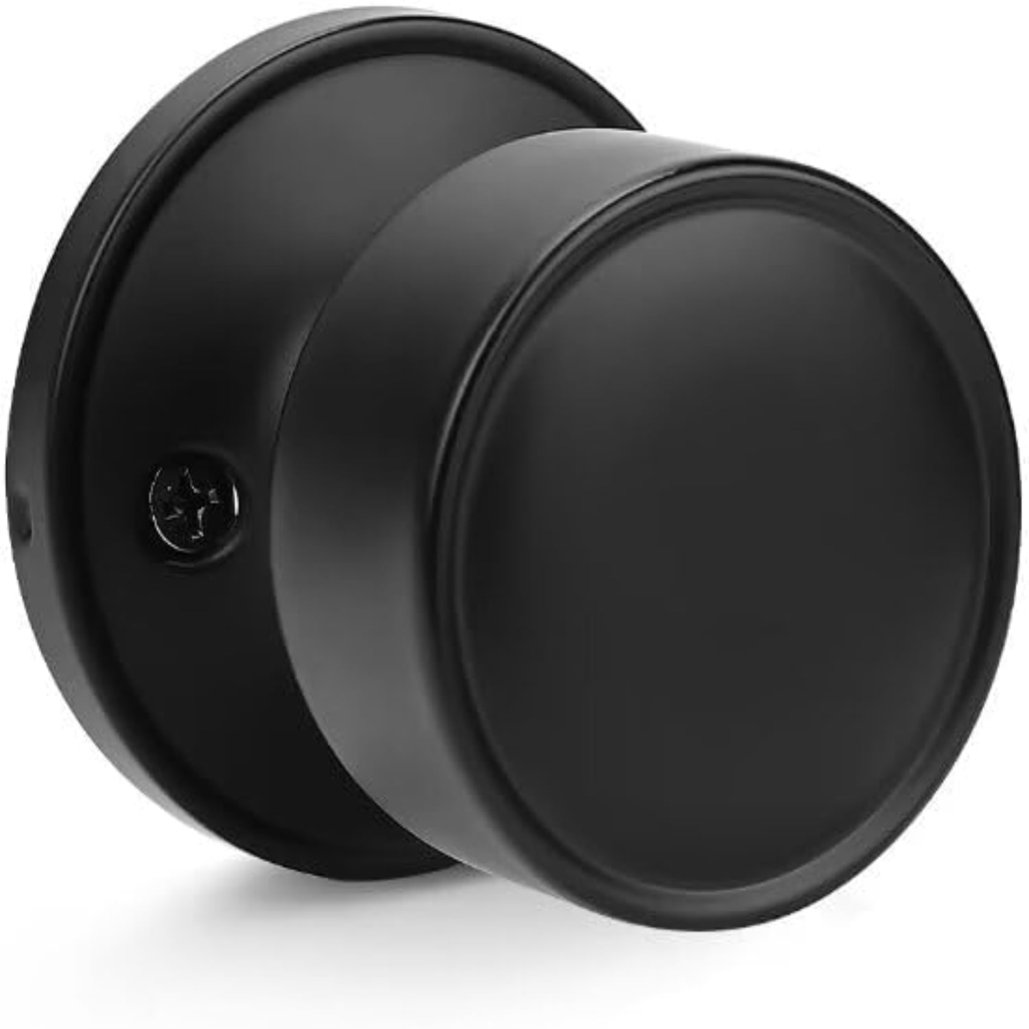 Privacy Interior Black Door Knob with Lock for Bedroom and Bathroom Flat Indoor Keyless Door ...