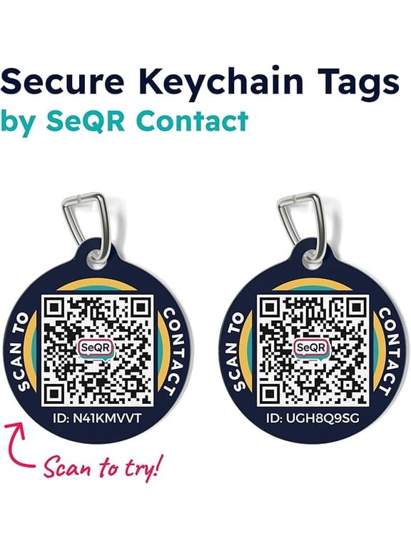 Privacy Keychain Tags | Recover Lost Keys and Protect personal info | Real-time scan alerts | Customizable message and Private Messaging | No subscription or fees