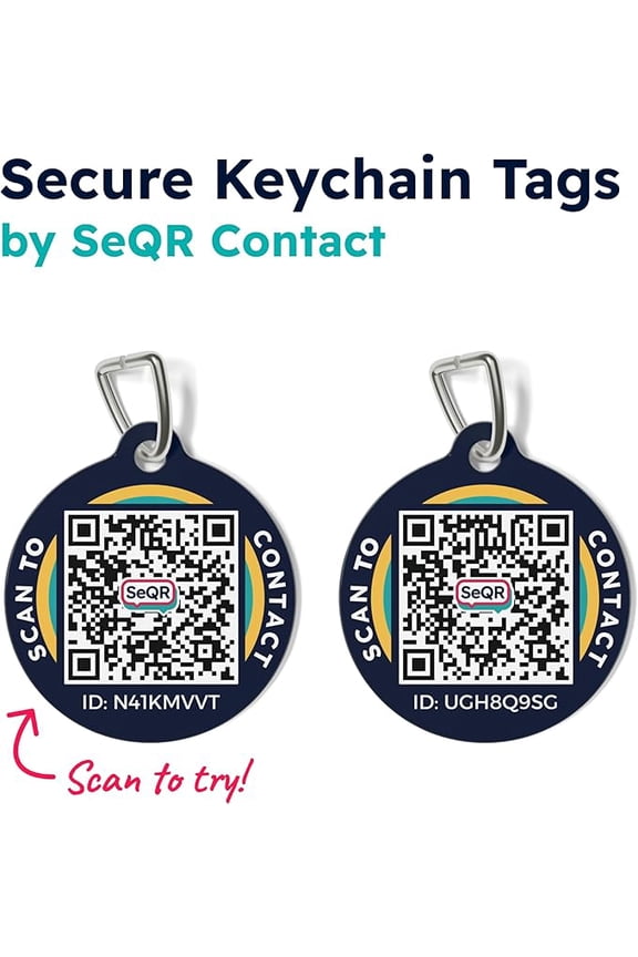 Privacy Keychain Tags | Recover Lost Keys and Protect personal info | Real-time scan alerts | Customizable message and Private Messaging | No subscription or fees
