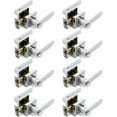 thumbnail image 1 of Privacy Lever Style Chrome Crown Door Handle 8 Pack by Villar Home Designs, 1 of 8
