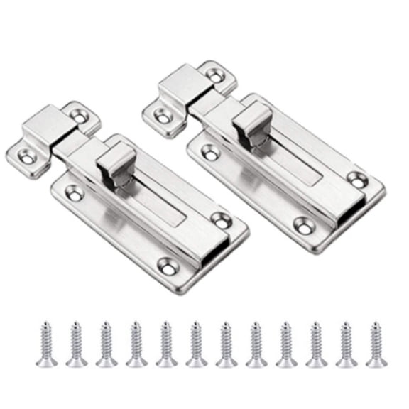 Privacy Maintained Stainless Steel Brushed Finish Lock, Exquisite Workmanship Ensures Durability and Rust Resistance for Quick Lock, Durable Sliding Barrel Bolt for Internal