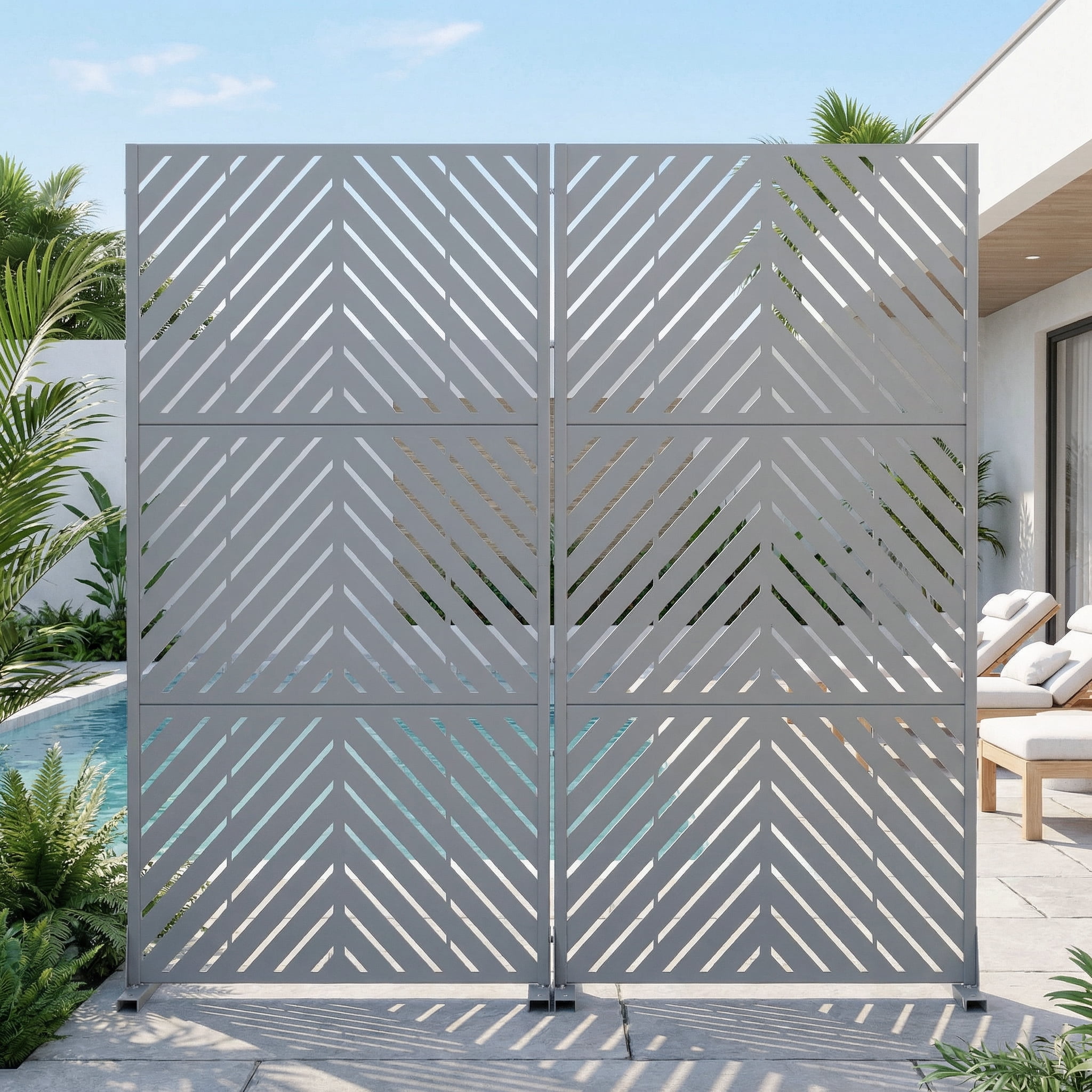 Privacy Metal Screen Fence Panel