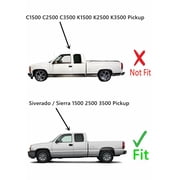 Privacy Movable Driver Left Side Rear Quarter Window Quarter Glass With Frame & Latch Compatible with GMC Sierra Chevrolet Silverado 1999-2006 / Classic 2007 Extended Cab Pickup Models