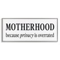 thumbnail image 1 of Stupell Industries Privacy Overrated Motherhood Gray Framed Giclee Art, design by Lettered and Lined, 10 x 24, 1 of 8