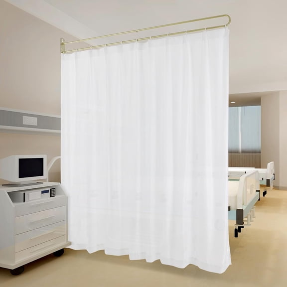 Privacy Partition Curtain, U-Shape Room Divider Portable Protection Curtain Metal Support for Beauty Salon SPA Fitting Room 1 Panel 86.6" H