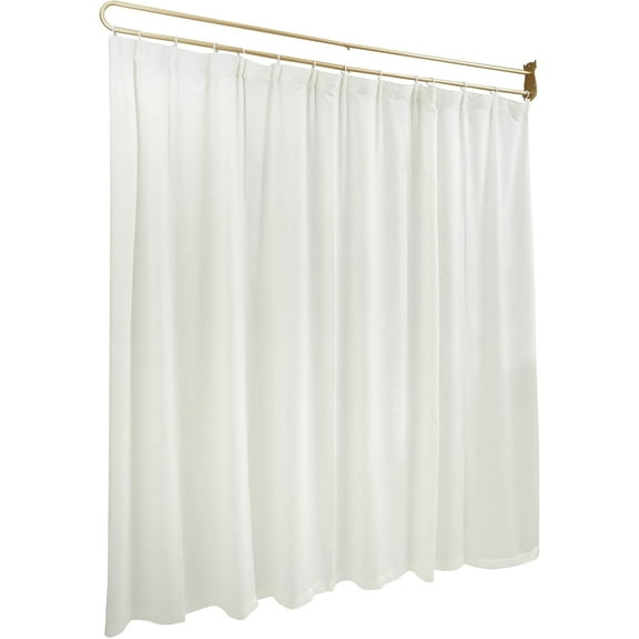 Privacy Partition Curtain, Wall Mounted Room Divider with U-Shape Rod 6.56ft Wide, 7.22ft Height Curtain, Drapes Separator Partitions Screen Panels for Beauty Salon Bedroom (Beige)