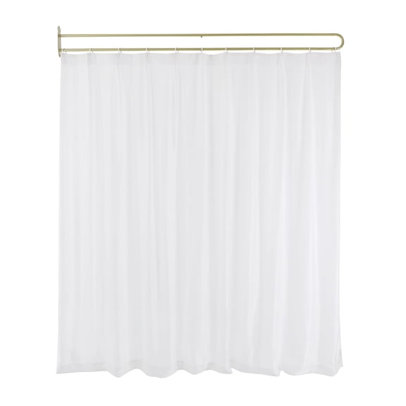 Privacy Partition Curtains, U-Shape Privacy Partition Curtain with Rod, 78.7 Inch Wide Room Divider for Bedroom/Office, White Velvet Drape & Gold Finish