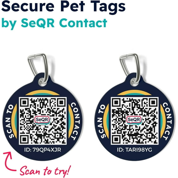 Privacy Pet Tags | Smart Tag That Protects Personal info and Pets | Real-time scan alerts | Customizable Message | Fits Dogs and Cats | No Subscription or fees