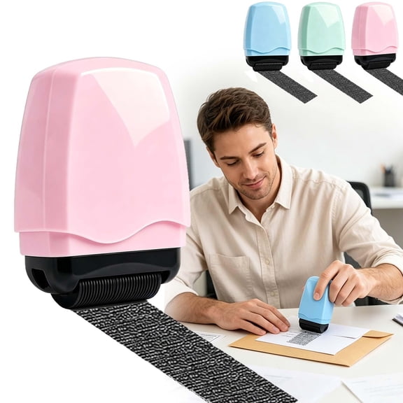 Privacy Protection Roller Stamp,2026 New Privacy Protection Roller Stamp, Easy to Use, Wide Ink for Shipping Labels and Files