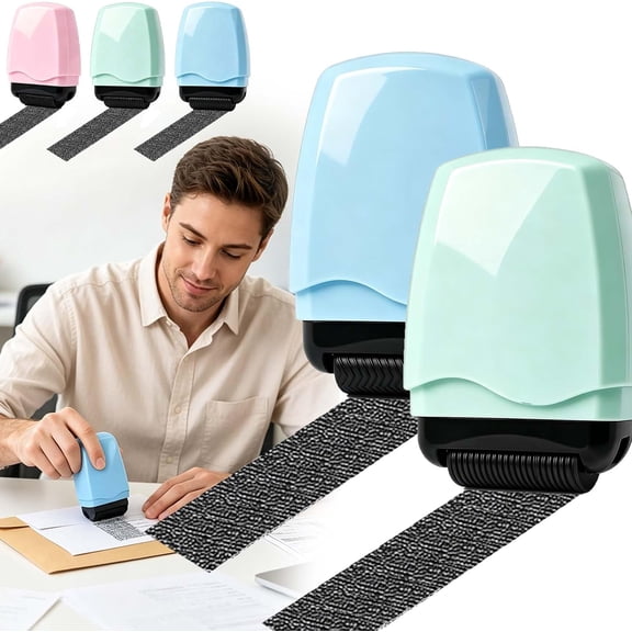 Privacy Protection Roller Stamp, Easy to Use Plastic Address Blocker Stamp with Wide Ink, for Shipping Labels and Letters
