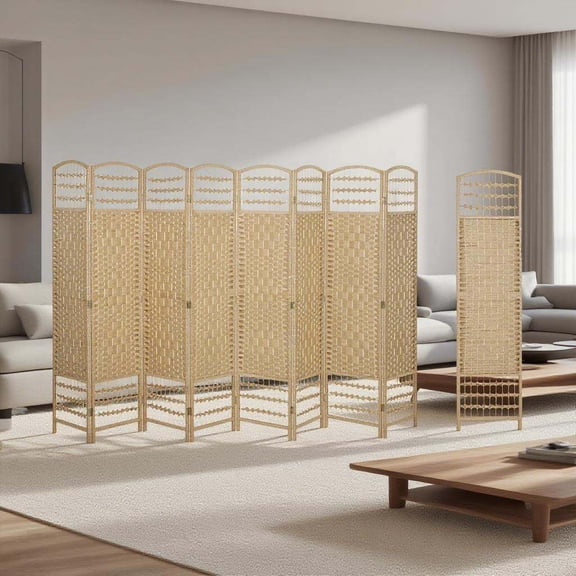Privacy Screen 8 Panel Folding Room Divider Screen Privacy Screen Freestanding,Partition Screen