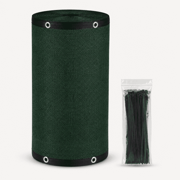 Privacy Screen Fence Heavy Duty Dustproof Denoise Fencing Mesh Fabric Shade Net Cover for Outdoor Wall Garden Yard Pool Deck, 6' x 50' Dark Green