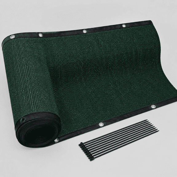 Privacy Screen Fence Heavy Duty Dustproof Denoise Fencing Mesh Fabric Shade Net Cover for Outdoor Wall Garden Yard Pool Deck Dark Green